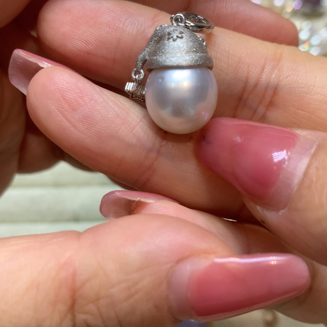 海水珍珠银S925镶嵌颈饰