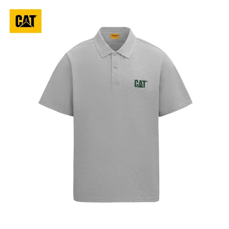 CAT卡特新品POLO衫户外休闲透气华夫格面料logo印花翻领短袖U2684