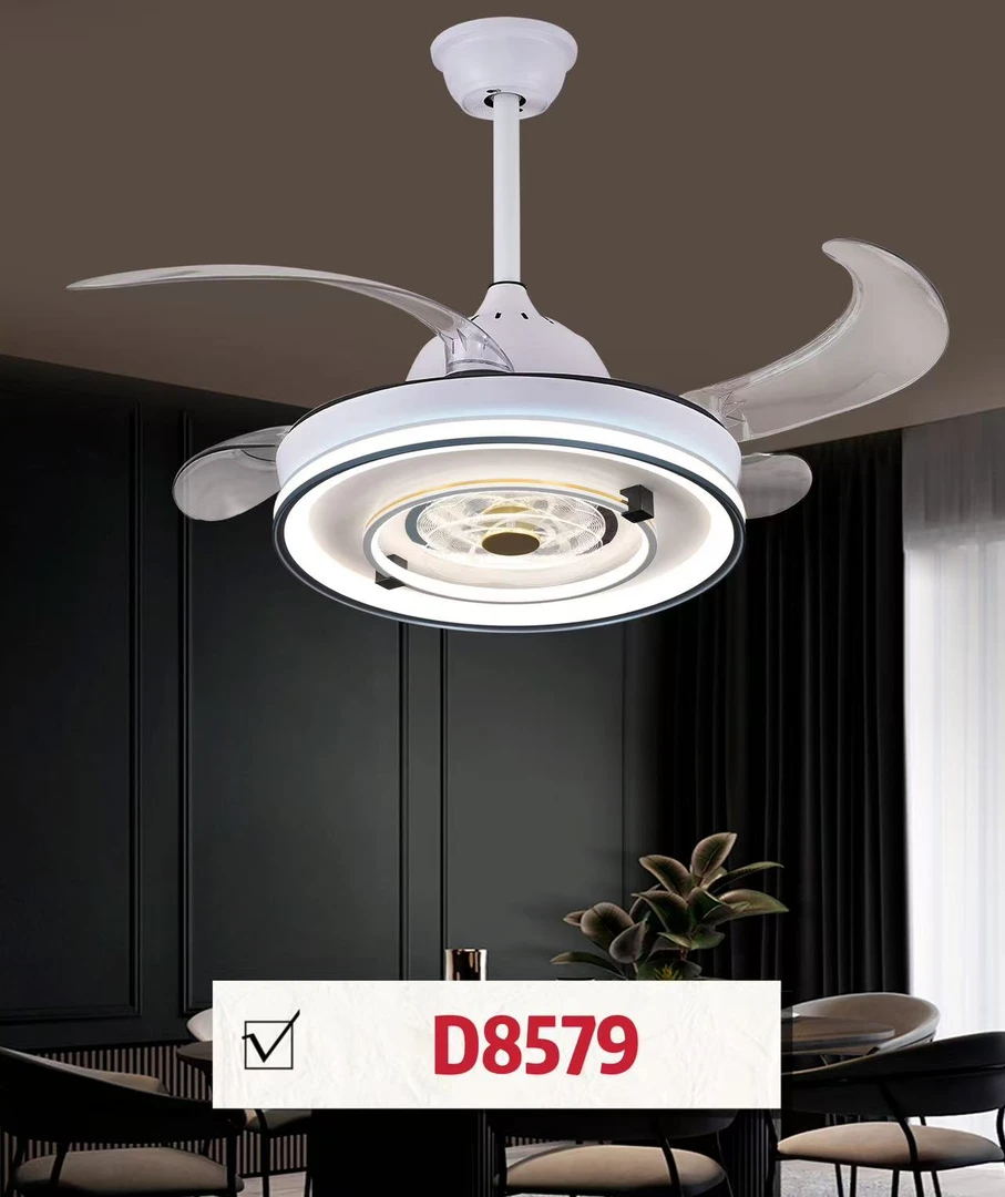 【静静专属】离线语音变频隐形风扇灯餐厅灯卧室灯圆形