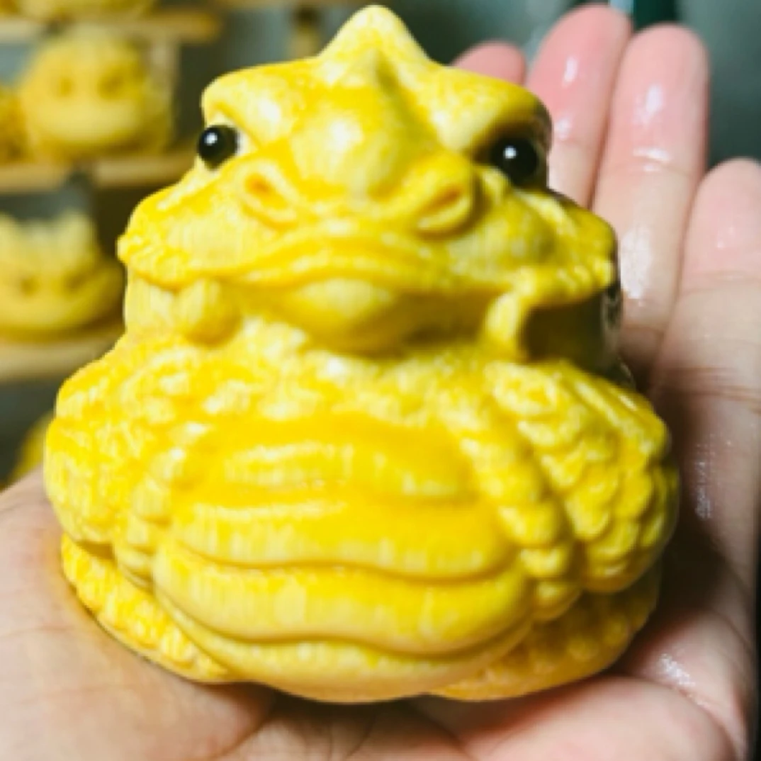 实心竹雕刻龙蟾卡6公分