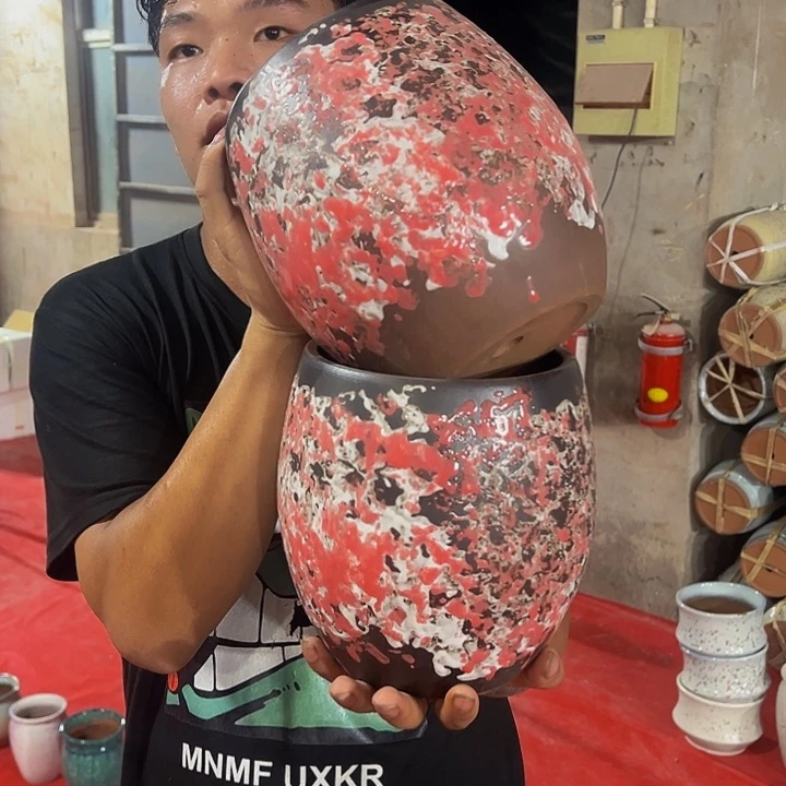 紫砂花盆高度20口径16