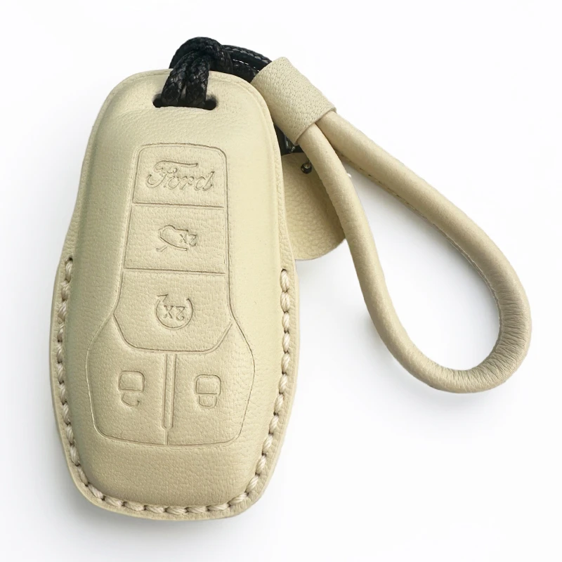 适用于福特钥匙套福克斯福特锐界领睿斯蒙迪欧野马真皮钥匙