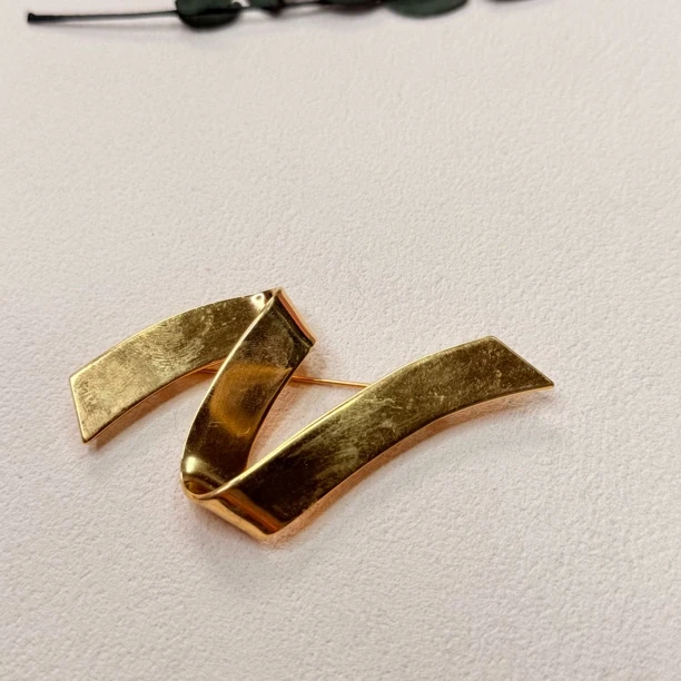 铜合金胸针 【六六中古】孤品复古造型感胸针th8171