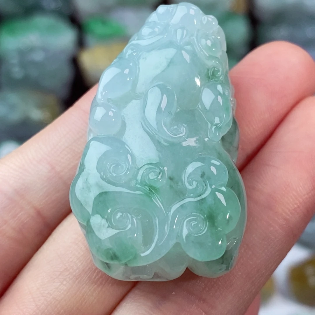 翡翠未镶嵌颈饰天然