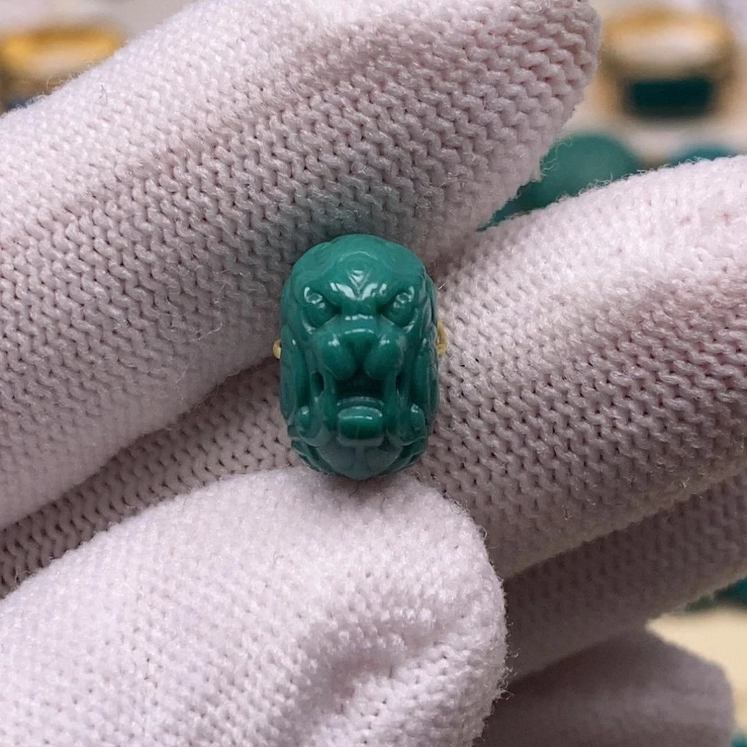 未镶嵌绿松石兽扣Aa477//12mm