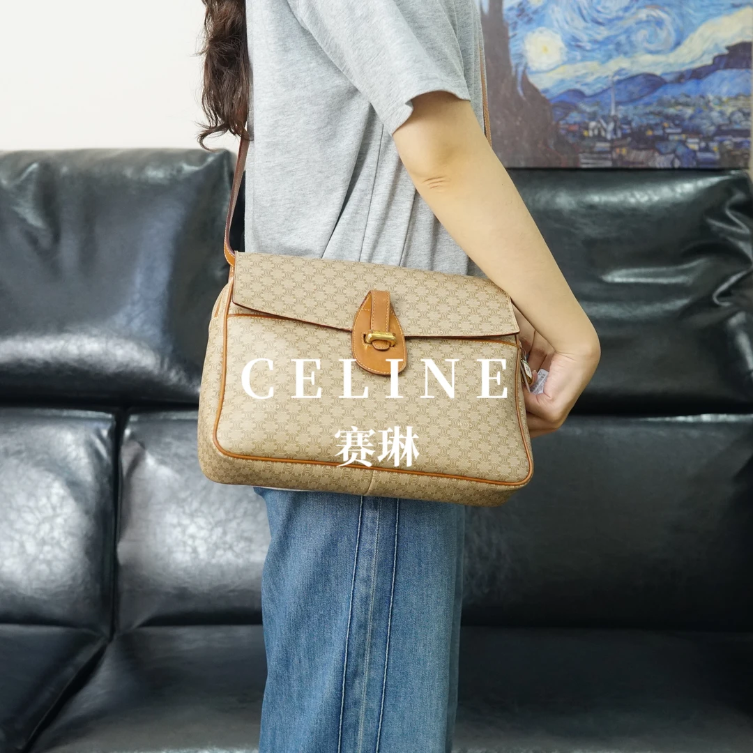 95新 Celine/思琳 米花金扣斜跨包/AR06317989/7989