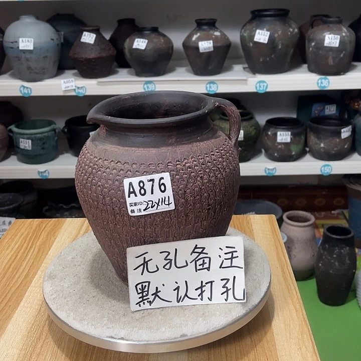 红陶手工制作工艺花盆
