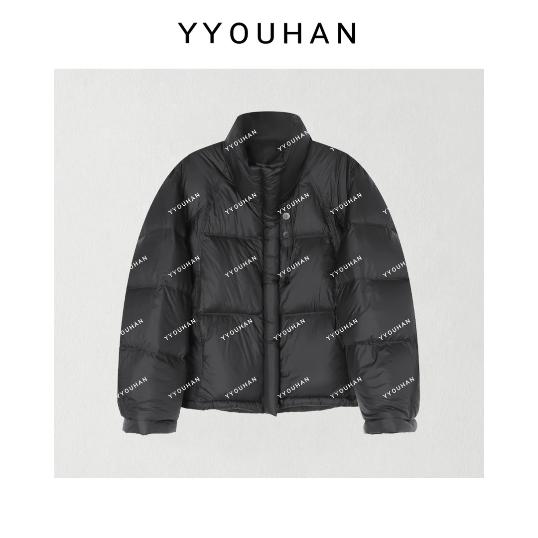 月月 2025秋冬新款小众设计极简风短款立领羽绒服 2511C7524