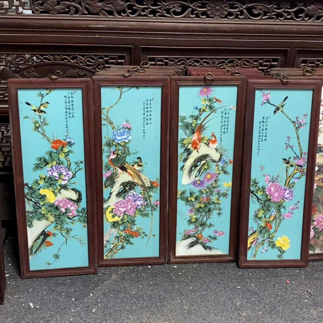 瓷片55*21*4 景德镇瓷板画柴窑烧制