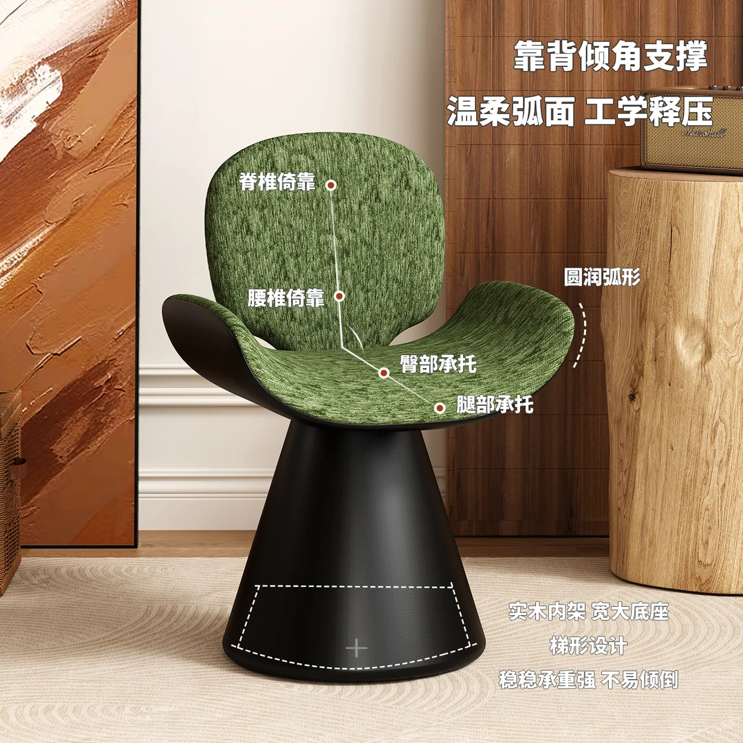 梳妆凳卧室化妆椅复古法式餐桌椅家用化妆凳美甲凳子靠背梳妆椅