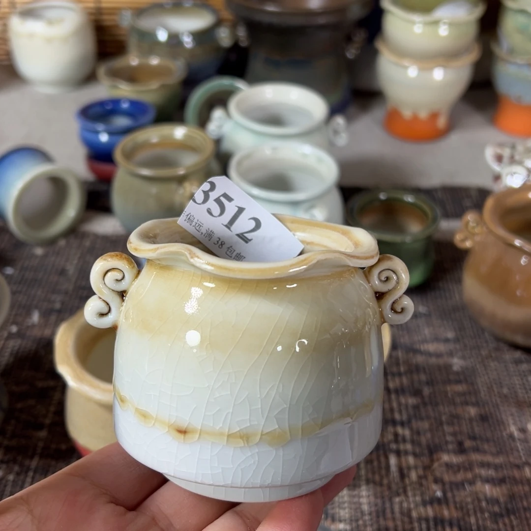 红陶景德镇手工花盆