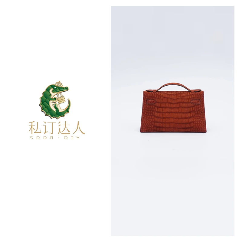 私订达人2025年春夏新款女士真皮百搭时尚鳄鱼皮斜跨女包