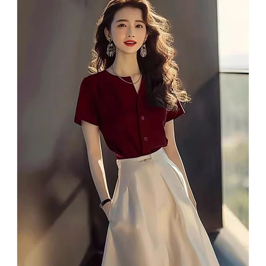 夏季高端精致气质名媛女神范高级感遮肚子小香风连衣裙套装遮肉