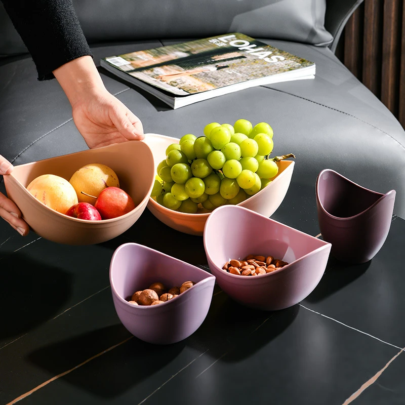 北欧简约叠彩莲花碗居家水果盘首饰盘收纳盘软装饰品摆件