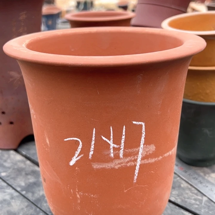 红陶紫砂兰花盆微瑕