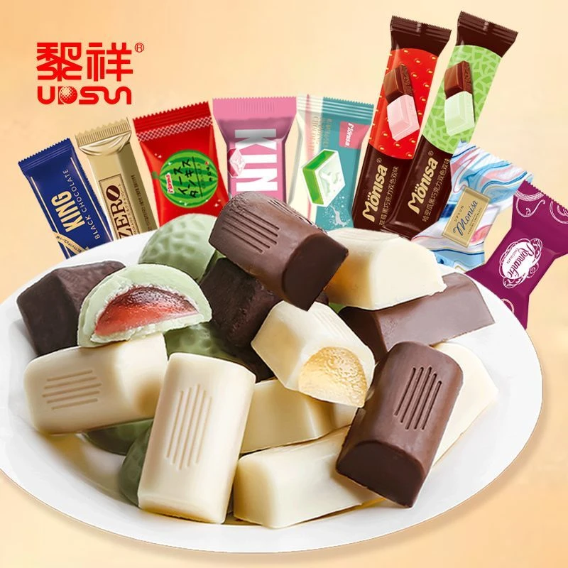 黎祥夹心巧克力192g袋装什锦流心巧克力休闲零食黑巧年货糖果送礼