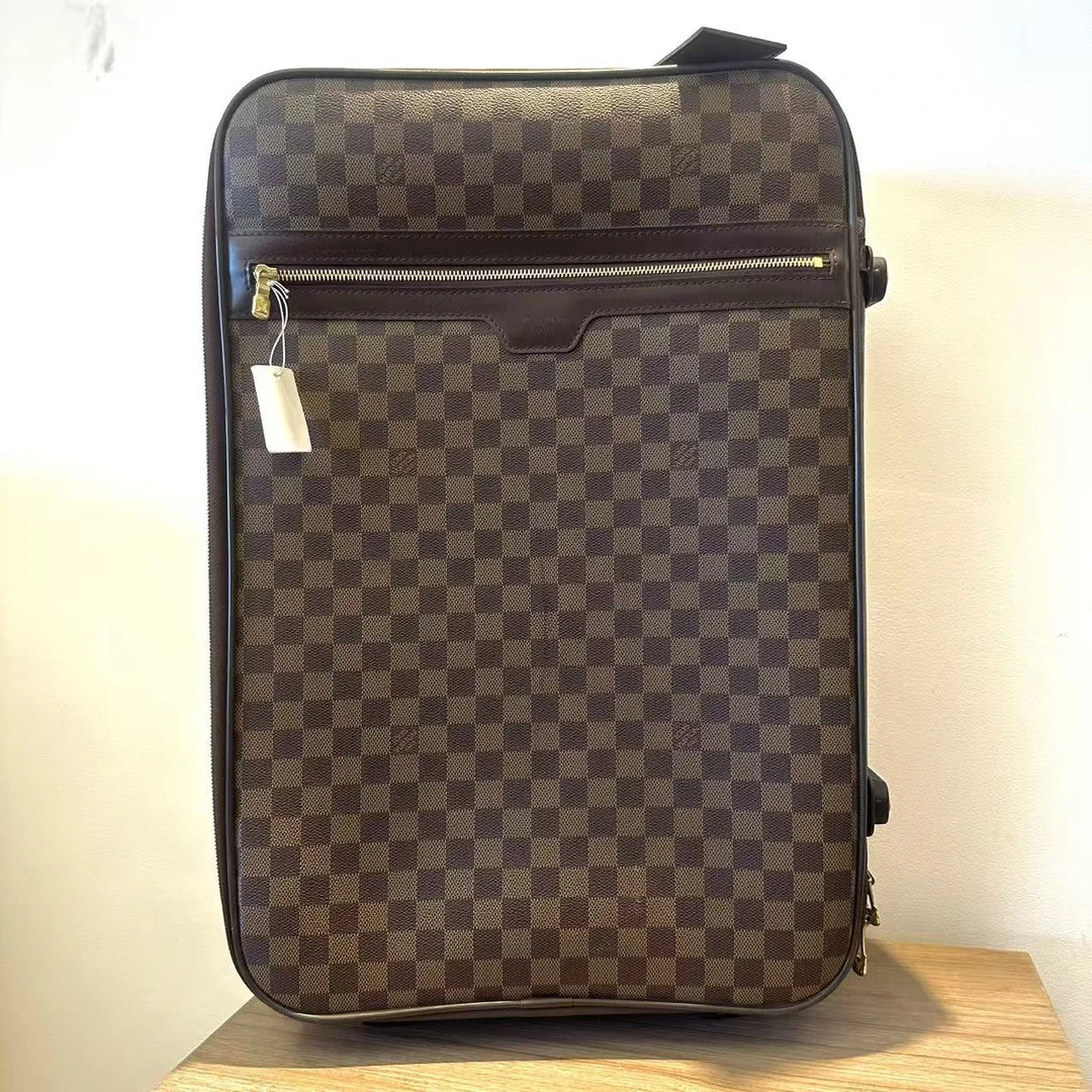 95新 LouisVuitton/路易威登 LV棕色棋盘格旅行箱2506260076