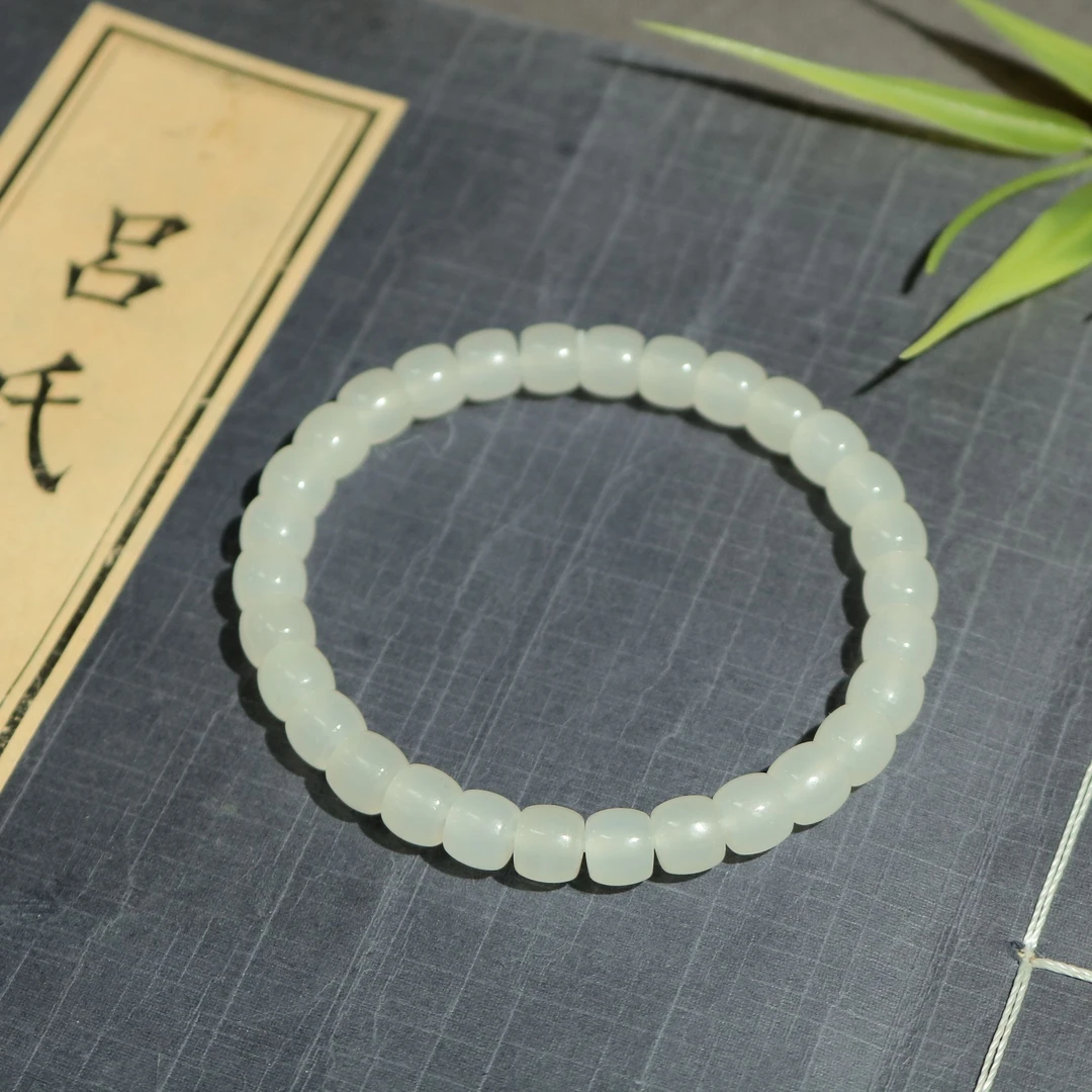 凰一品 和田玉白玉直切手串