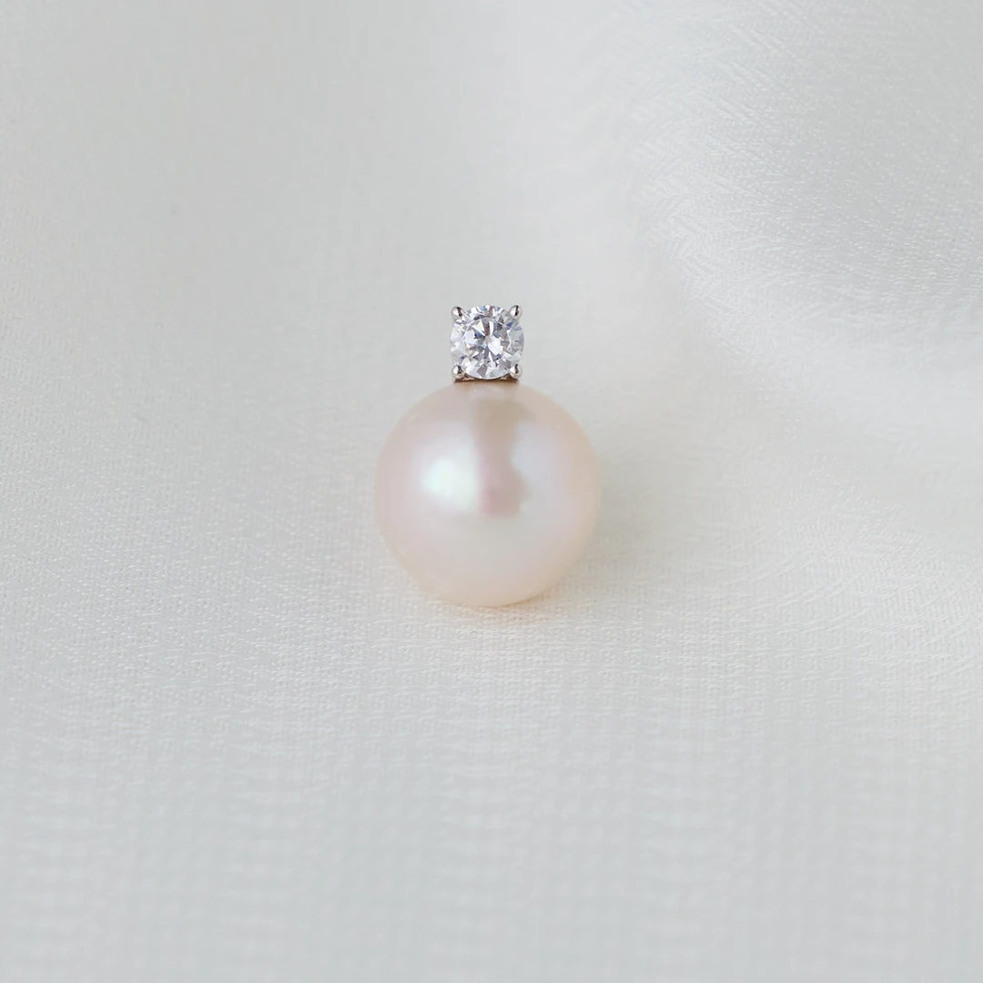 【LNDI焕霆】淡水白珠王妃吊坠 /珍珠点位12-13/配件S925银 不含链