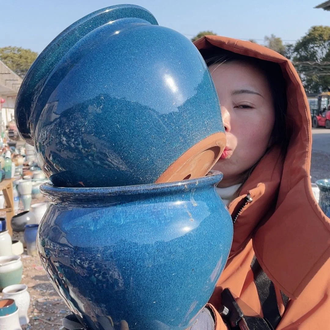 红陶王嫂花盆0218-231