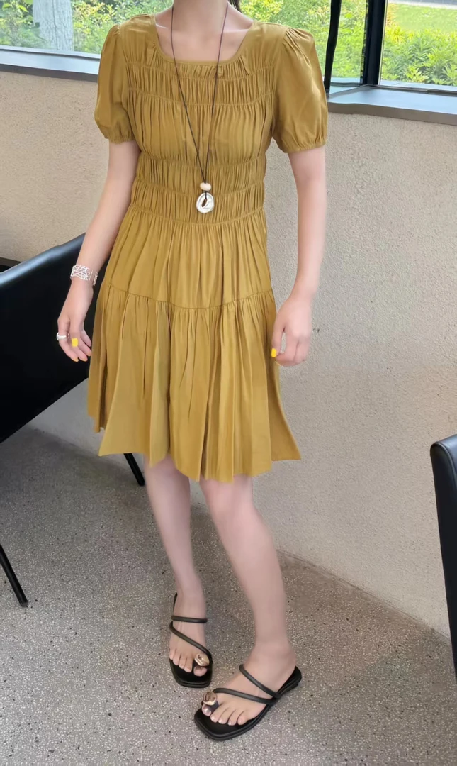 邹先森8896-30夏季新款小个子收腰显瘦中长款连衣裙