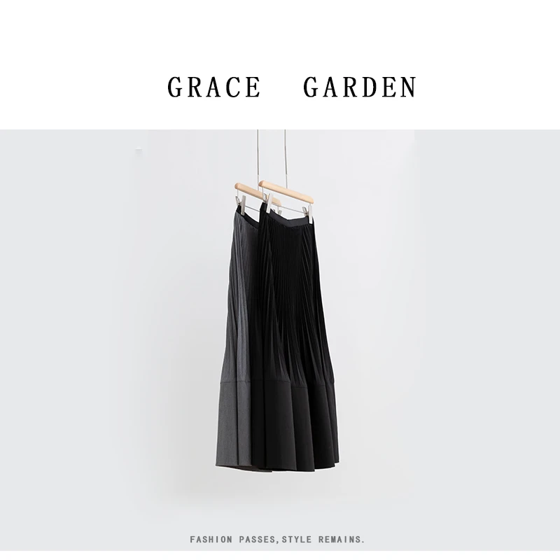 GRACE GARDEN【百褶裙！】时髦通勤显瘦百褶半裙YQ5B2223
