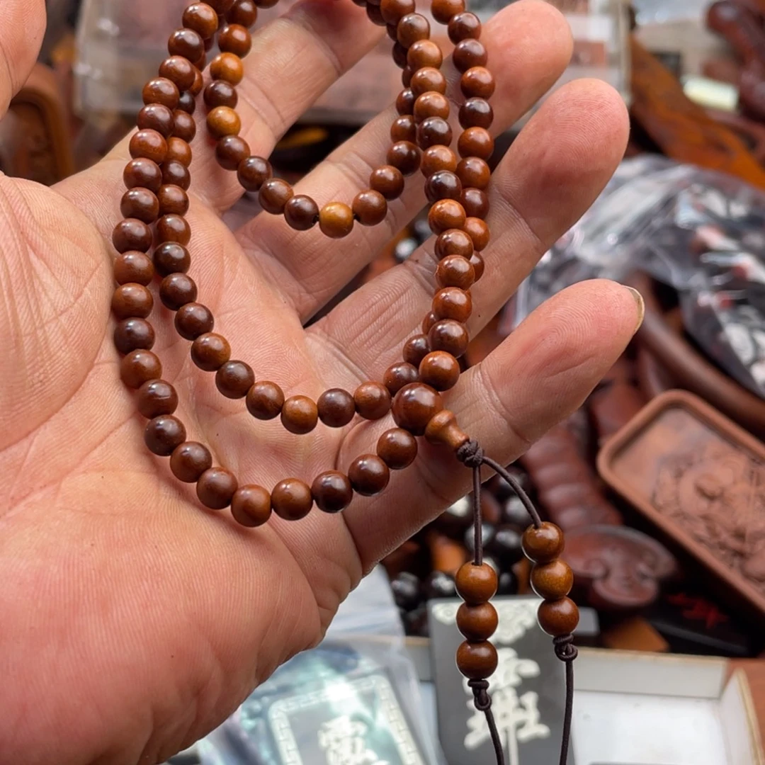 枣木雷击枣木雕刻珠子06