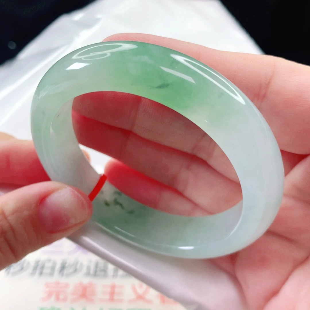 ****萌未镶嵌手镯翡翠正圈51.8