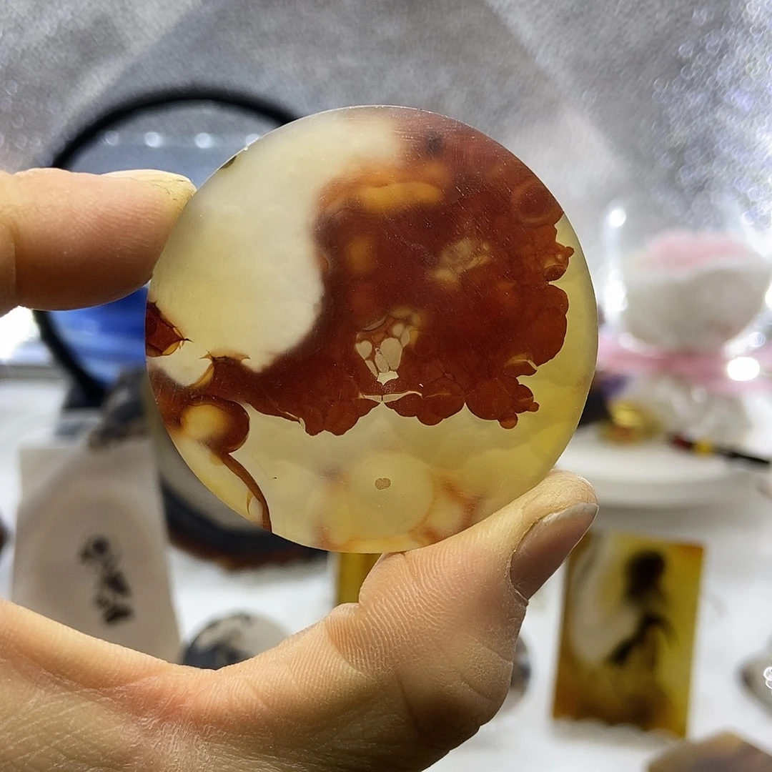 定制玛瑙巴玉玛瑙象形花牌