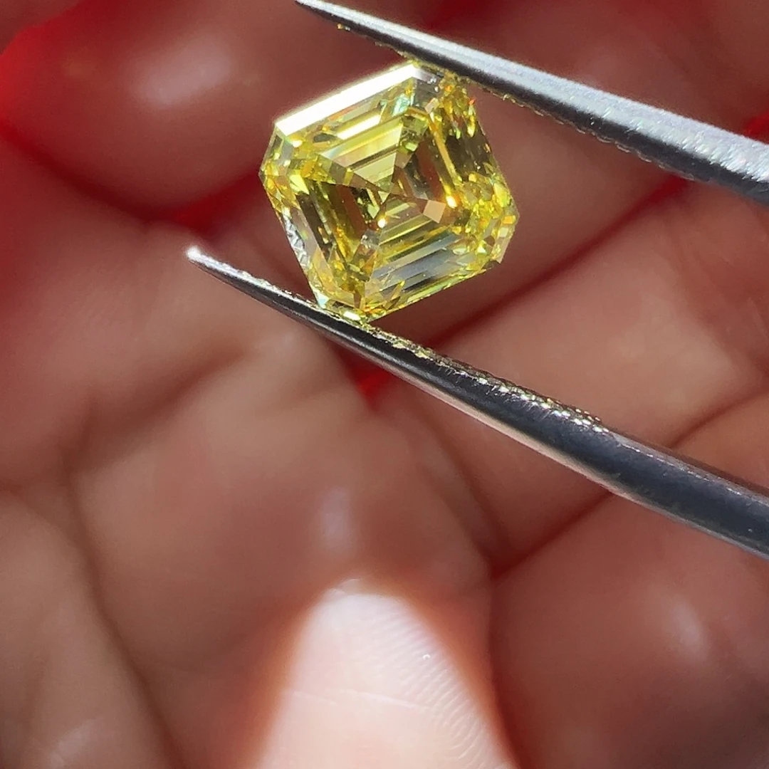 合成钻石裸石2.024ct阿斯切黄钻培育钻