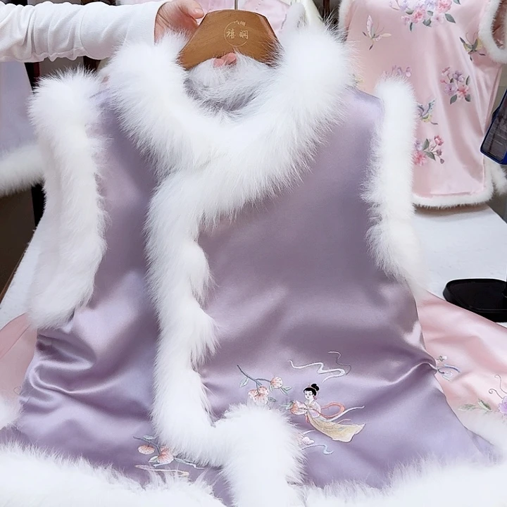 织绣紫色桑蚕丝冬款上衣