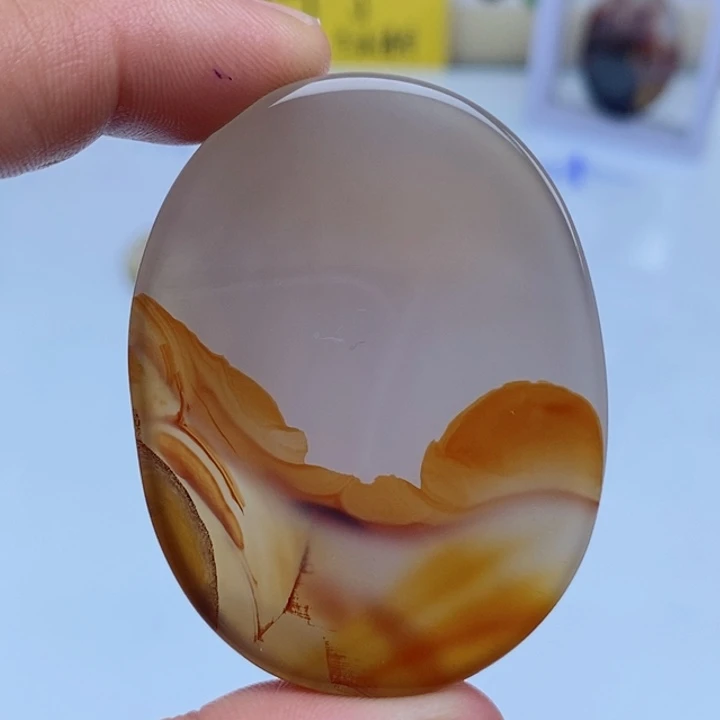 玛瑙/玉髓未镶嵌珠宝半成品远山如黛