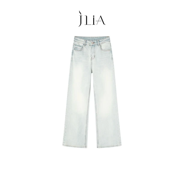 JLIA无弹-絮白质感花纹 微阔牛仔裤-婕尼娅.-A2系列