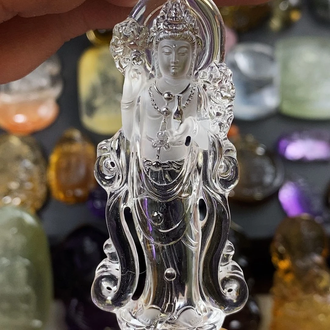 水晶天然水晶吊坠未镶嵌遂**家