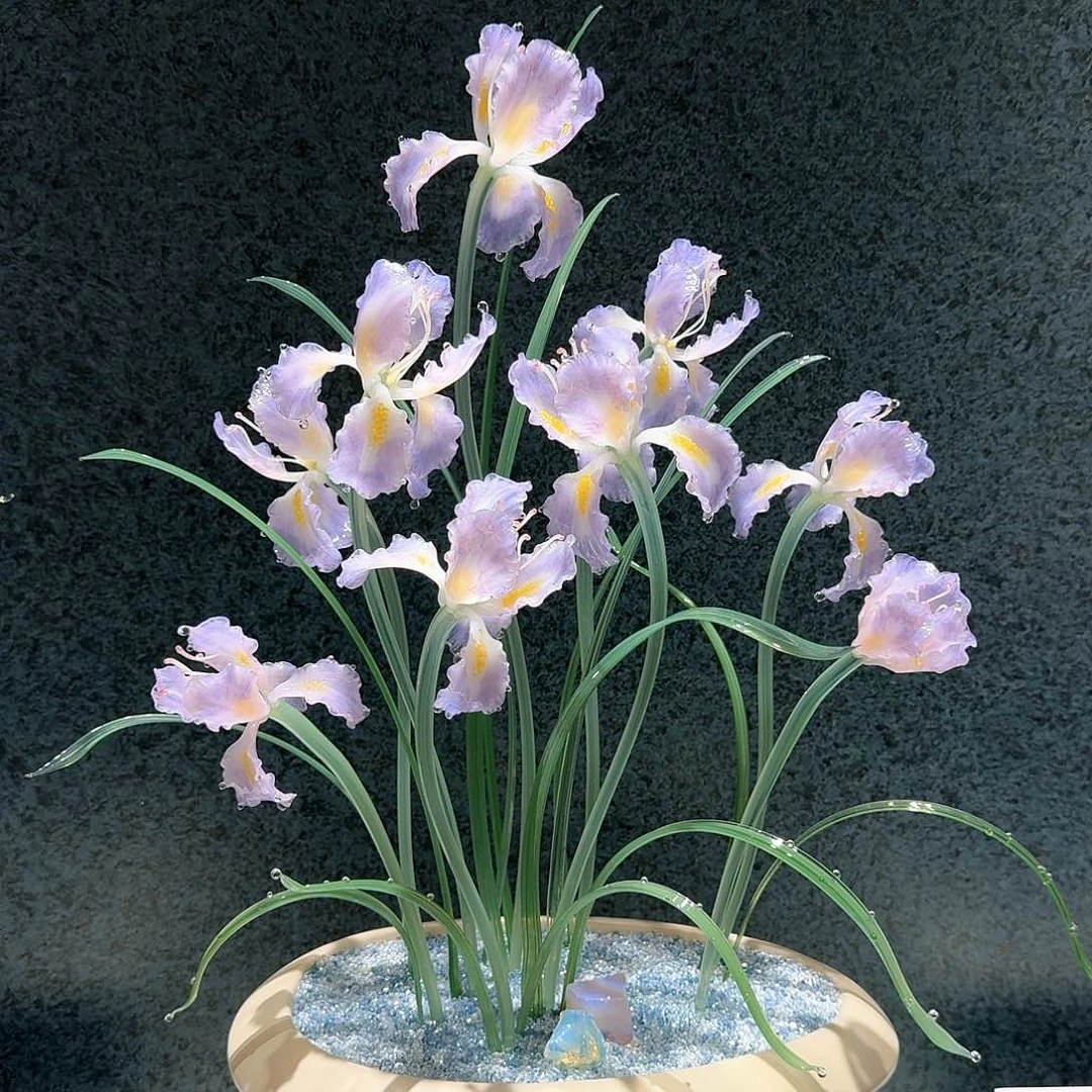 淄博特产非遗手做琉璃花067