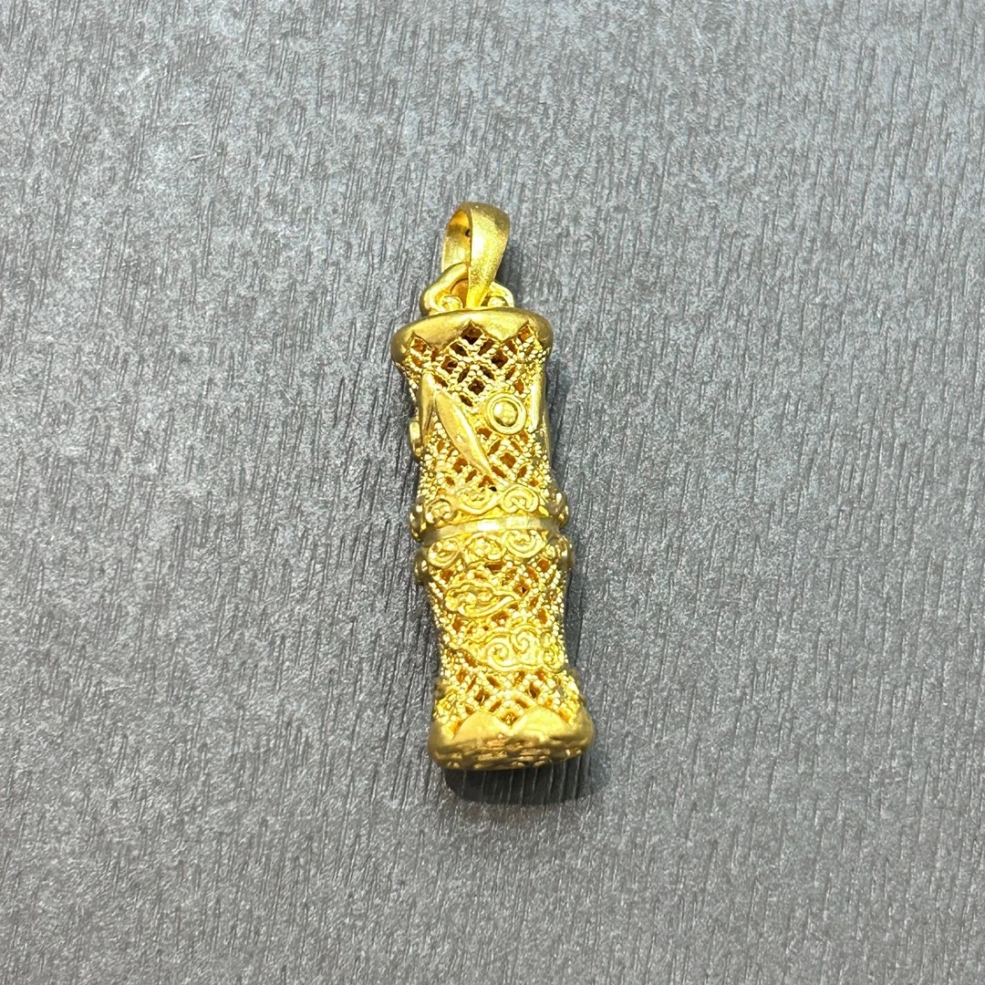 【销冠专享】足金999投资金攒黄金竹节龙柱ZBHJD1333克重多退少补