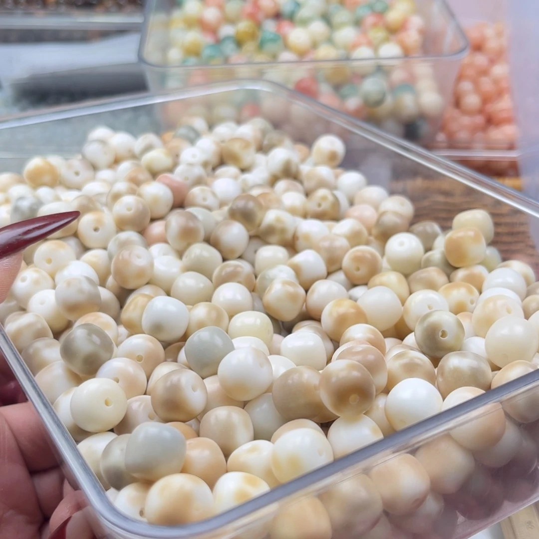 白玉菩提吊坠z12mm100颗。干磨瓜皮