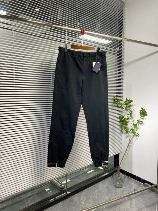 99新 Prada/普拉达 运动裤 休闲裤 尼龙 魔术贴 灰色 46码 ko2244