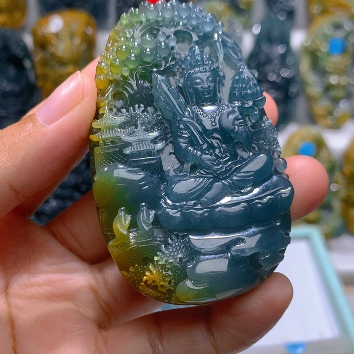 翡翠未镶嵌吊坠(不含链)吃****子