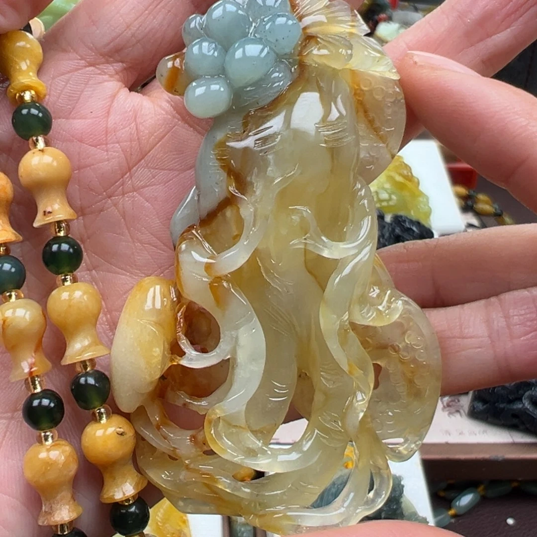 岫玉未镶嵌挂件挂件