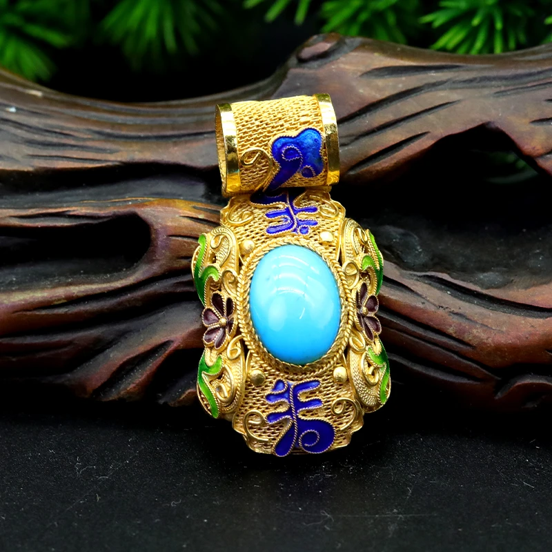 SS非遗技艺 花丝镶嵌吊坠发其一