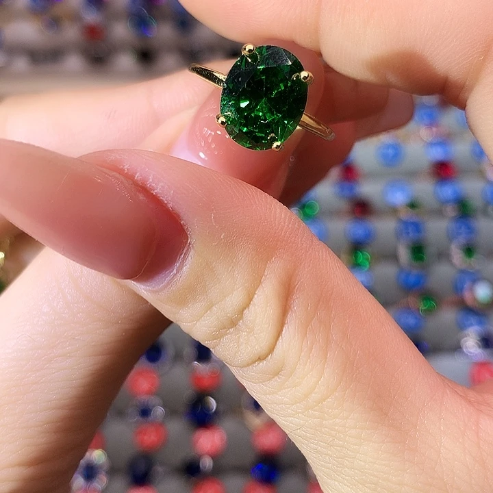 戒指透辉石银S925镶嵌9.11