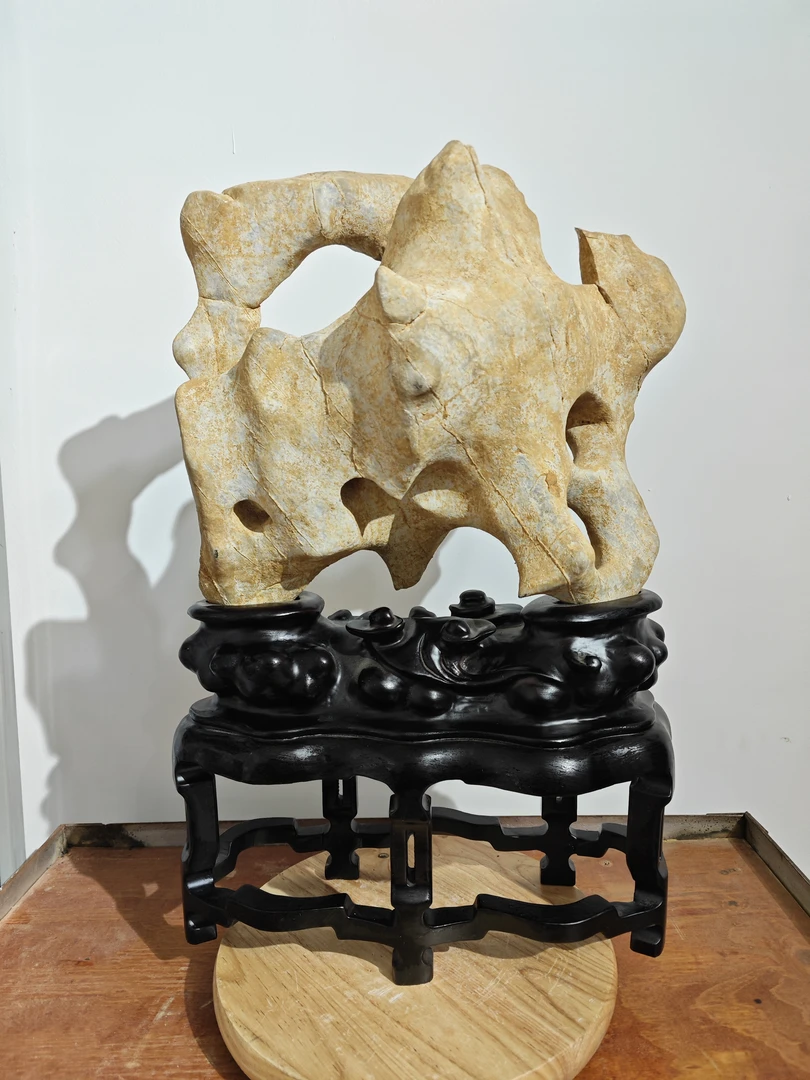 玄关摆件客厅摆件奇石南方太湖石多洞象形赏观石美石景观奇石摆件