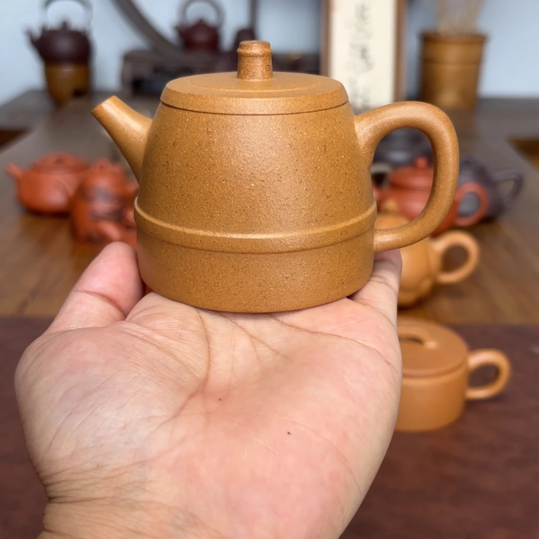 茶壶紫砂汉铎170毫升黄金段
