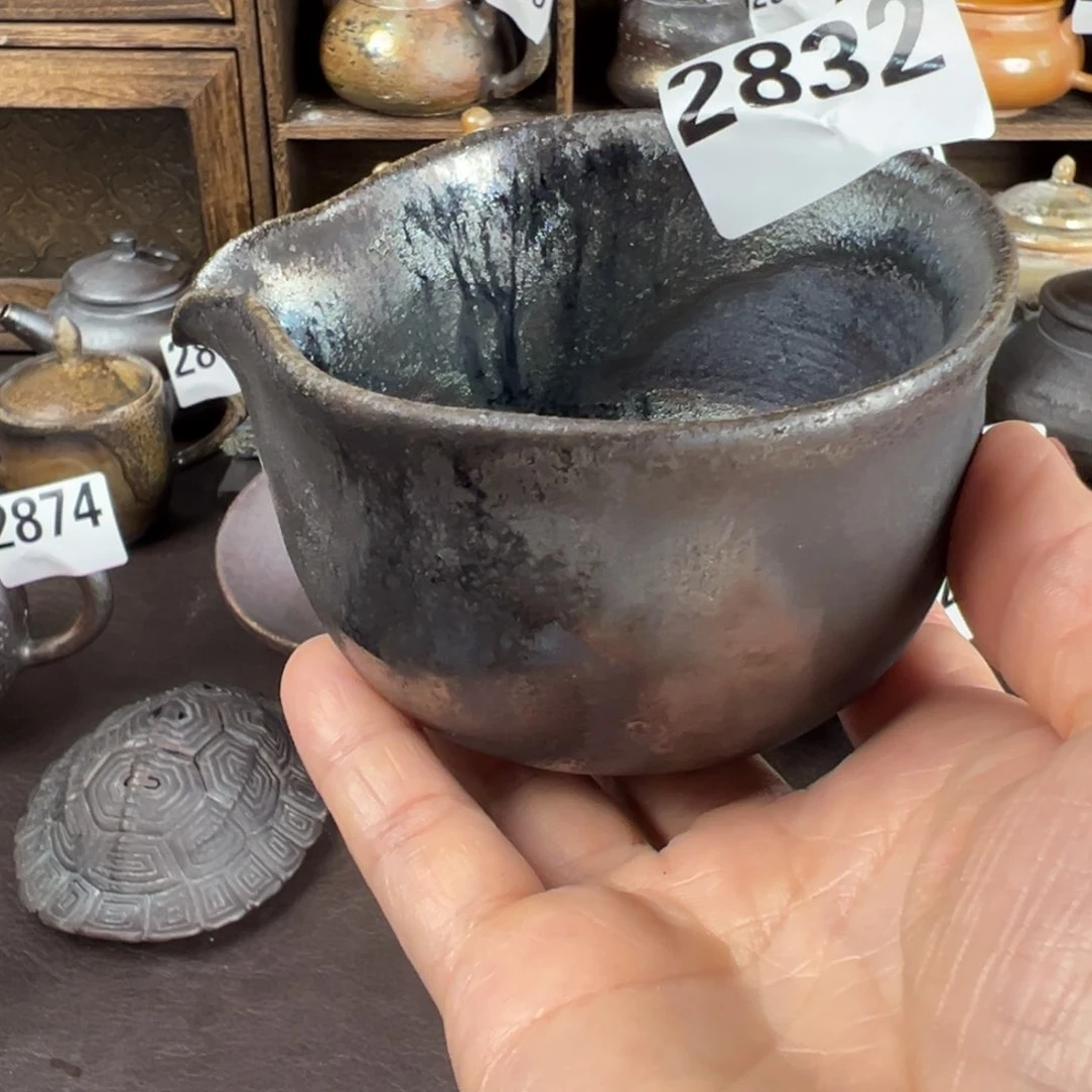 杯三*清柴烧茶器公道杯微瑕