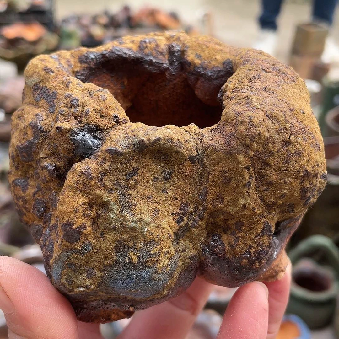 新店福利手工粗陶高温花盆