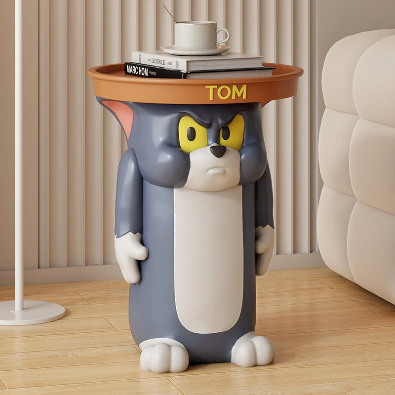 卡通汤姆猫茶几创意客厅落地摆件可爱礼品轻奢装饰品乔迁新居礼物