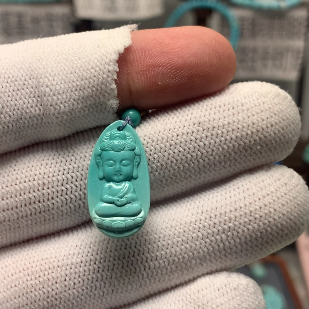 绿松石未镶嵌挂件