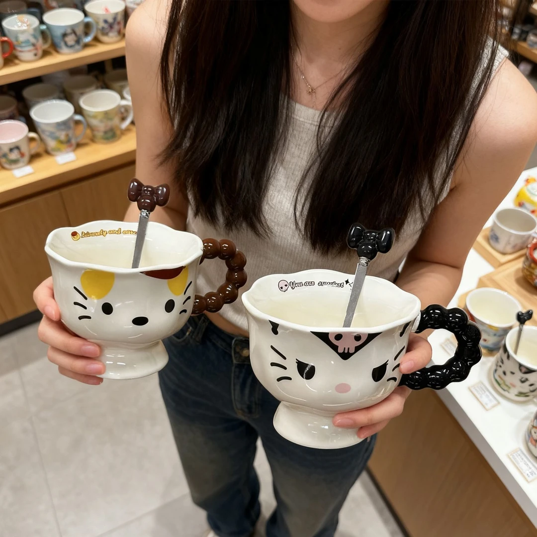 库洛米ins杯子可爱马克杯创意陶瓷生日礼物水杯女生情侣伴手礼LQ