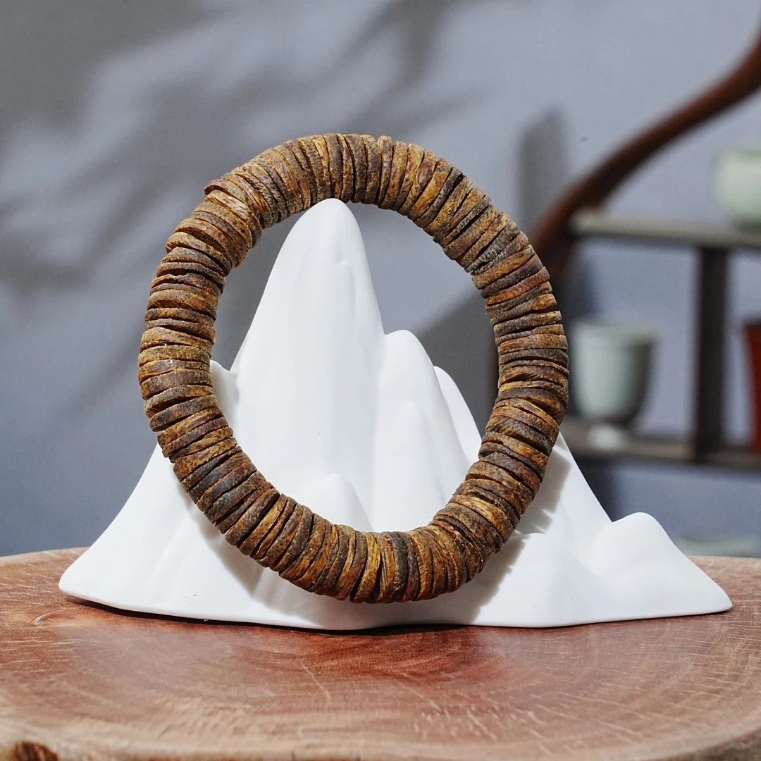 西马金丝软油沉香沉香随型算盘珠手串 14.03g 250729001  A